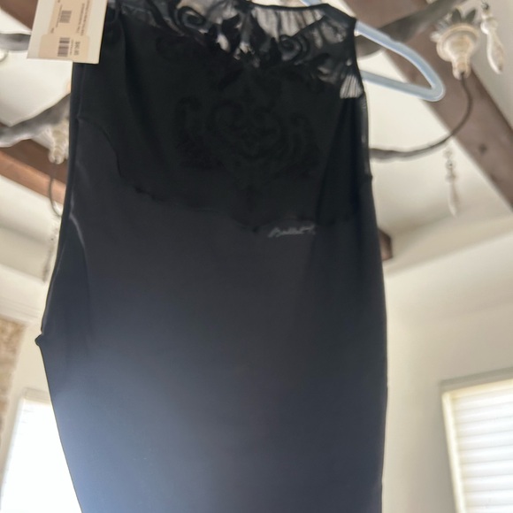 Crystals V-Front Full Black Leotard - Picture 6 of 6